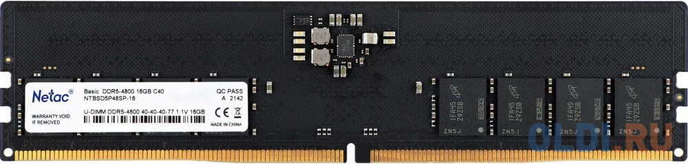 

Оперативная память для компьютера Kingston Basic DIMM 16Gb DDR5 5600 MHz NTBSD5P56SP-16