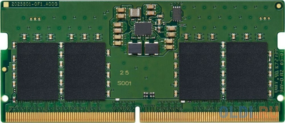 Память оперативная/ Kingston 8GB 5600MT/s DDR5 Non-ECC CL46 SODIMM 1Rx16