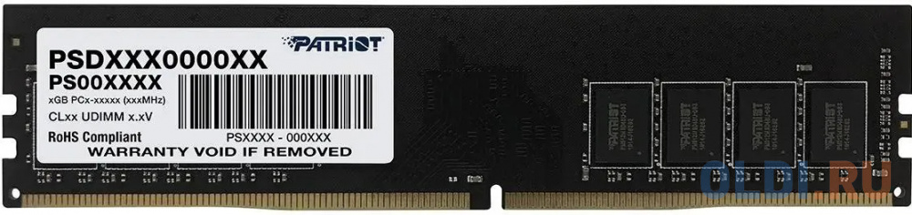 Оперативная память для компьютера Patriot Signature Line DIMM 8Gb DDR4 2666 MHz PSD48G26662 flamingo line когтерез гильотина для животных