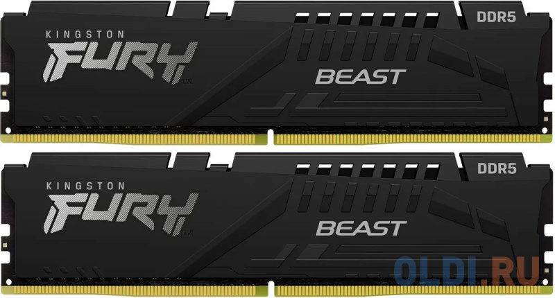 

Оперативная память для компьютера Kingston Fury Beast DIMM 32Gb DDR5 6000 MHz KF560C30BBEK2-32