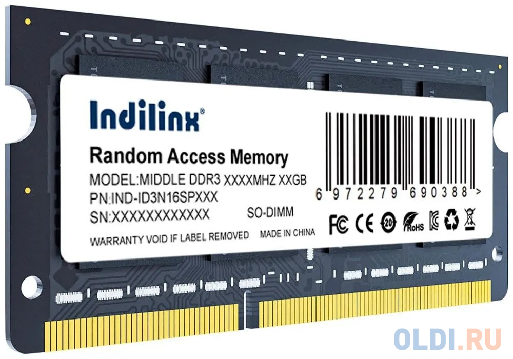 

Память SO-DIMM DDR3 8Gb PC12800 1600MHz CL11 Indilinx 1.5V (IND-ID3N16SP08X)