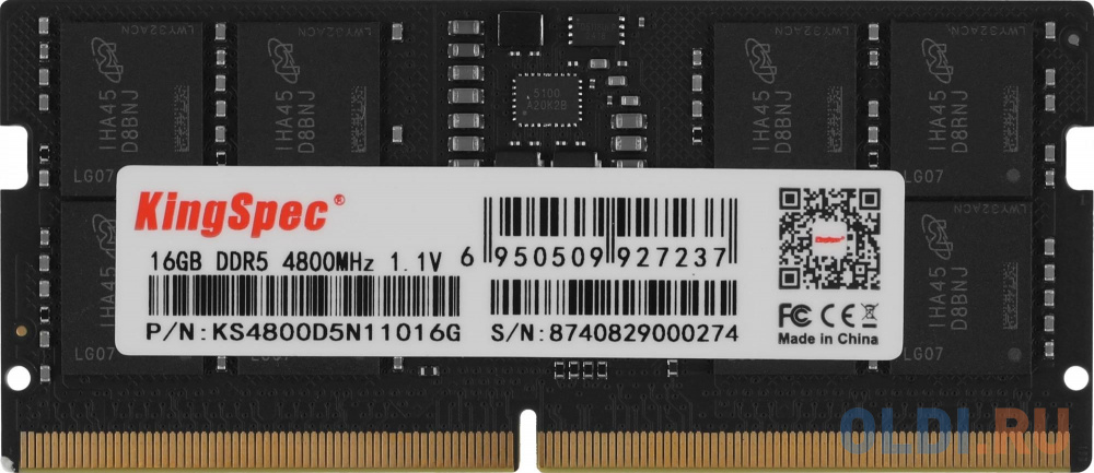 

Оперативная память для ноутбука Kingspec KS4800D5N11016G SO-DIMM 16Gb DDR5 4800 MHz KS4800D5N11016G