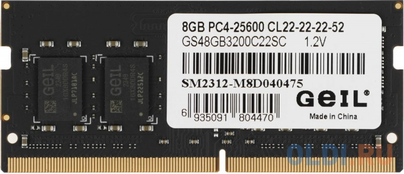 

Оперативная память для компьютера GeIL Pristine DIMM 8Gb DDR4 3200 MHz GN48GB3200C22S