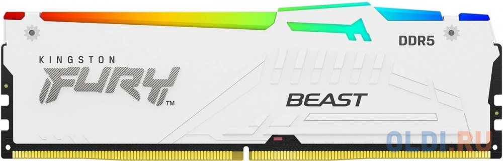 

Модуль памяти Kingston 32GB DDR5 6000MHz DIMM FURY Beast White RGB CL40