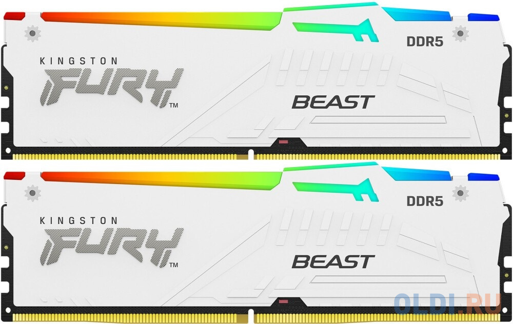 

Оперативная память для компьютера Kingston Fury Beast White RGB DIMM 32Gb DDR5 6000 MHz KF560C36BWE2AK2-32