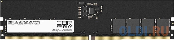 

Оперативная память для компьютера CBR CD5-US16G48M40-01 DIMM 16Gb DDR5 4800 MHz CD5-US16G48M40-01