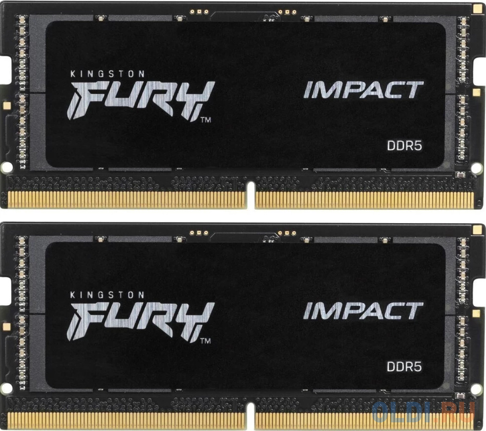 

Модуль памяти SO-DIMM DDR 5 DIMM 32Gb PC48000, 6000Mhz, Kingston FURY Impact XMP CL38 (Kit of 2) (KF560S38IBK2-32)