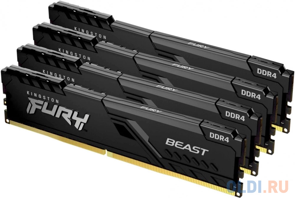 

Оперативная память для компьютера Kingston Fury Beast Black DIMM 64Gb DDR4 2666 MHz KF426C16BBK4/64