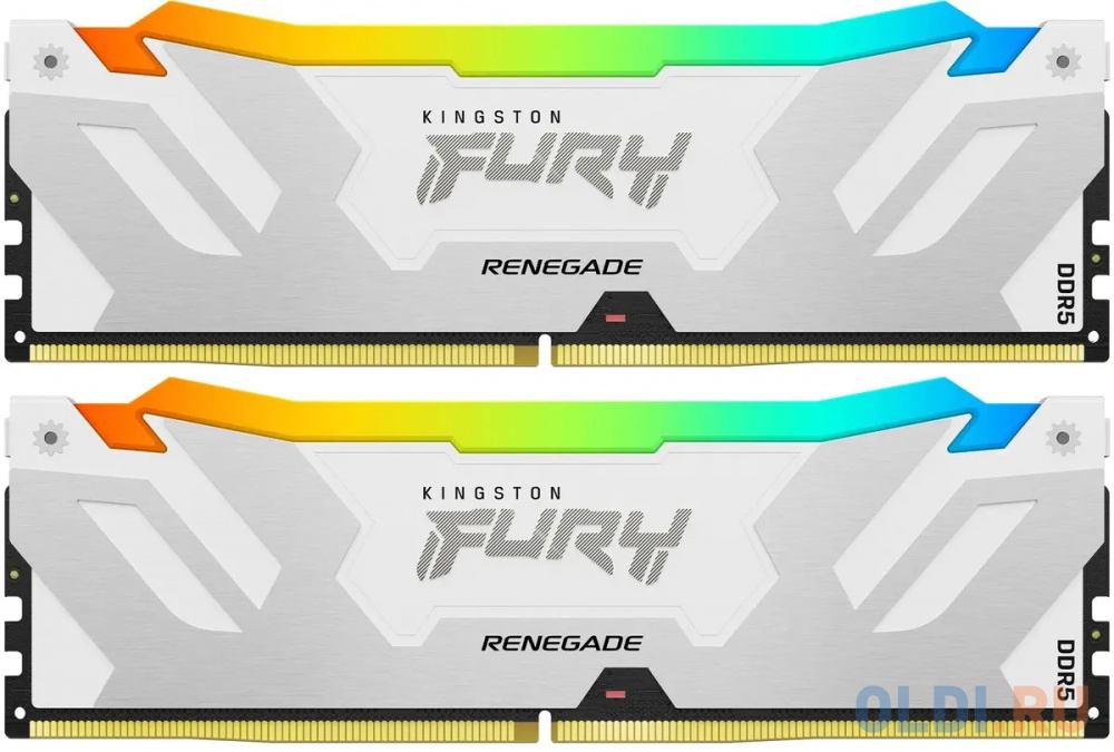 

Оперативная память для компьютера Kingston Fury Renegade White RGB DIMM 32Gb DDR5 6400 MHz KF564C32RWAK2-32