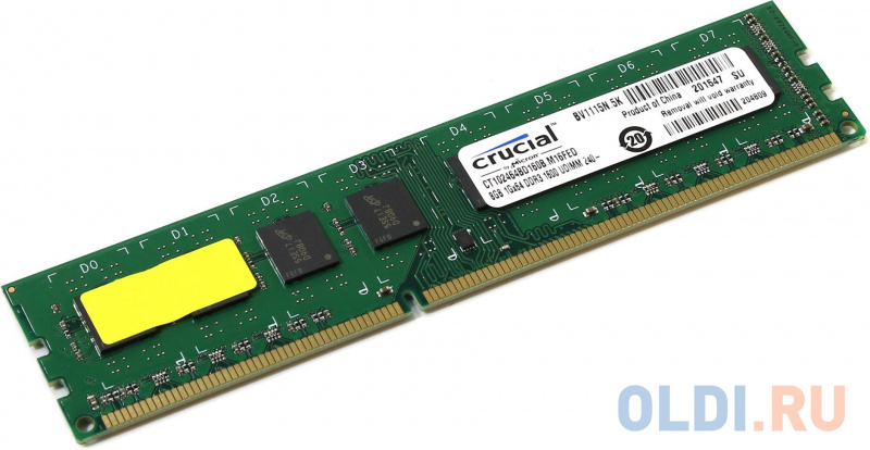 

Оперативная память для компьютера Crucial CT102464BD160B DIMM 8Gb DDR3L 1600MHz