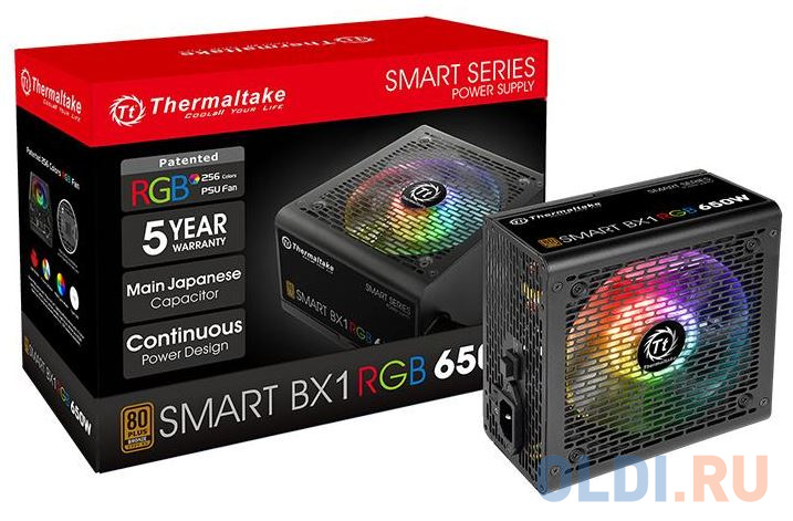 Блок питания Thermaltake Smart BX1 RGB 650 Вт от OLDI