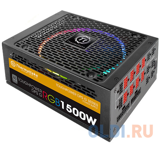 

Блок питания Thermaltake ATX 1500W Toughpower DPS G RGB 80+ titanium (24+4+4pin) APFC 140mm fan color 12xSATA Cab Manag RTL