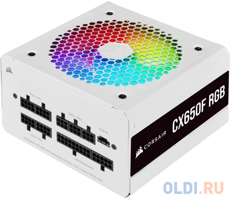 

Блок питания Corsair CX650F RGB White 650 Вт