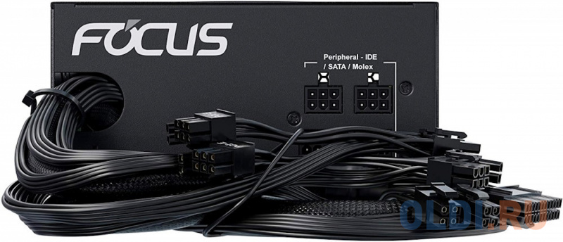 FOCUS GM-850 SSR-850FM APFC 0.99; Модульный МВ(20+4), 1xCPU(4+4),6xPCI-E(6+2),8xSATA,3xMolex;Fan 120мм, S2FC ;КПД&gt;87%;100-240В,50-60Гц;Защиты O фото