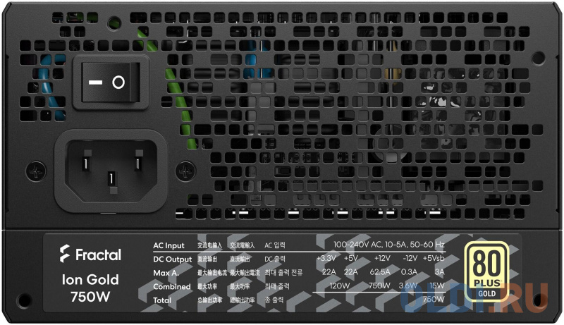 Блок питания Fractal Design Ion Gold 750 Вт FD-P-IA2G-750-EU Блок питания Fractal Design Ion Gold 750 Вт FD-P-IA2G-750-EU фото