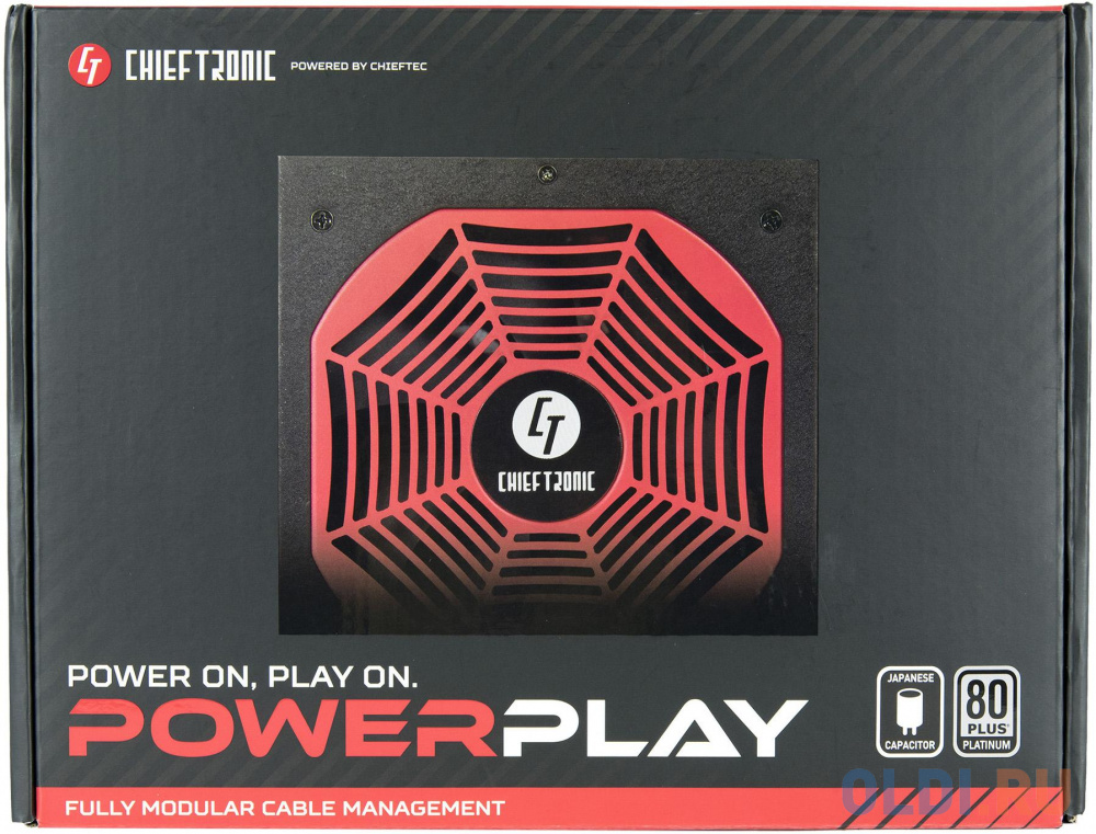 Chieftec CHIEFTRONIC PowerPlay GPU-850FC (ATX 2.3, 850W, 80 PLUS PLATINUM, Active PFC, 140mm fan, Full Cable Management, LLC design, Japanese capacito фото