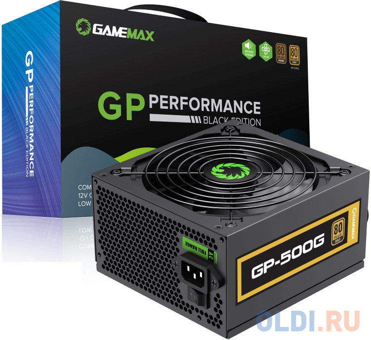 GameMax Блок питания ATX 500W GP-500G 80+ GOLD фото