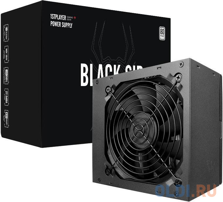 1STPLAYER Блок питания BLACK.SIR 600W / ATX 2.4, APFC, 80 PLUS, 120 mm fan / SR-600W фото
