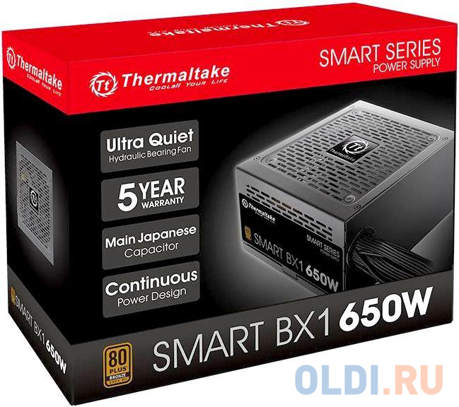 Блок питания Thermaltake Smart BX1 650 Вт PS-SPD-0650NNSABE-1 Блок питания Thermaltake Smart BX1 650 Вт PS-SPD-0650NNSABE-1 фото