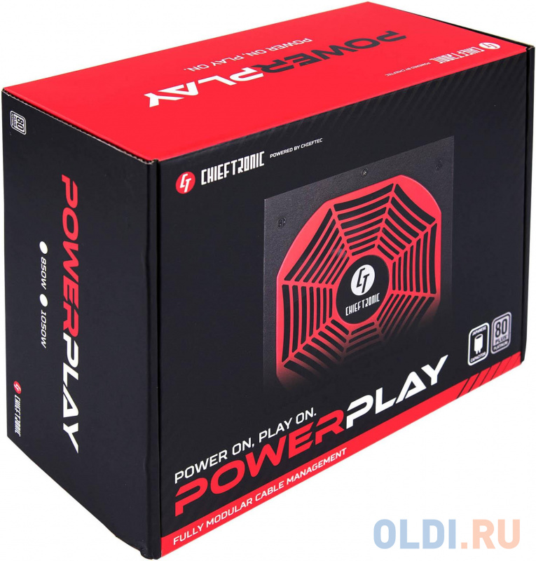Блок питания Chieftec PSU Chieftec PowerPlay Chieftronic 1050W GPU-1050FC 80 Plus GOLD BOX фото