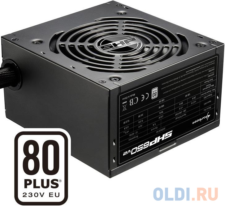 

Игровой Блок питания Sharkoon SHP650 V2 чёрный (650 Вт, 80 Plus Bronze, White 230V EU, 120 мм вентилятор)