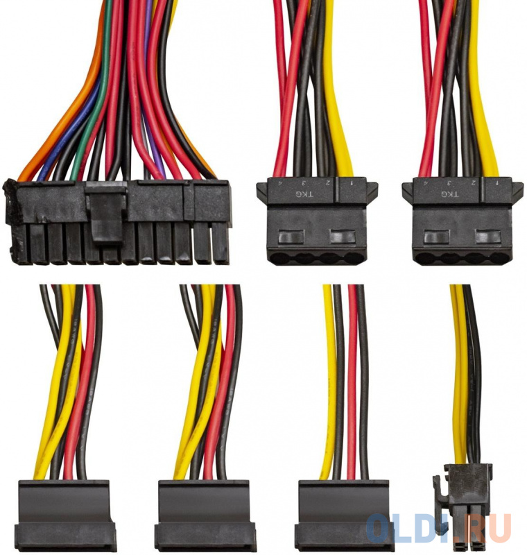 Exegate EX219183RUS-S Блок питания AB400, ATX, SC, 8cm fan, 24p+4p, 3*SATA, 2*IDE, FDD + кабель 220V с защитой от выдергивания фото