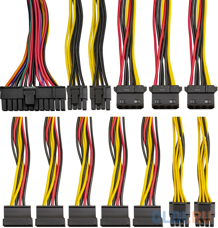 Exegate EX224733RUS-S Блок питания 450W Exegate 450NPX, ATX, SC, black, 12cm fan, 24+4p, 6/8p PCI-E, 3*SATA, 2*IDE, FDD + кабель 220V с защитой от выд фото