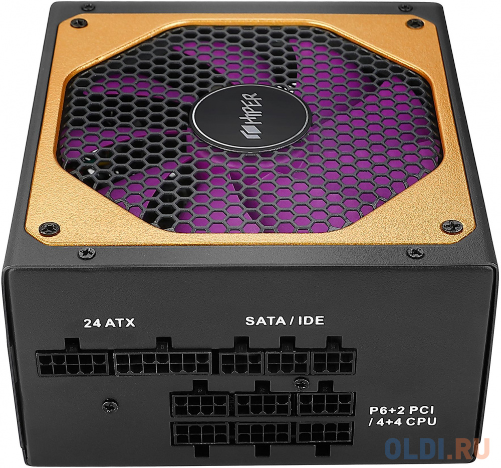 блок питания для ПК 1100 Ватт/ PSU HIPER HPG-1100FM (1000W 80+Gold, 14cm Fan, 220V input, Efficiency 90%, Modular, Black) BOX фото