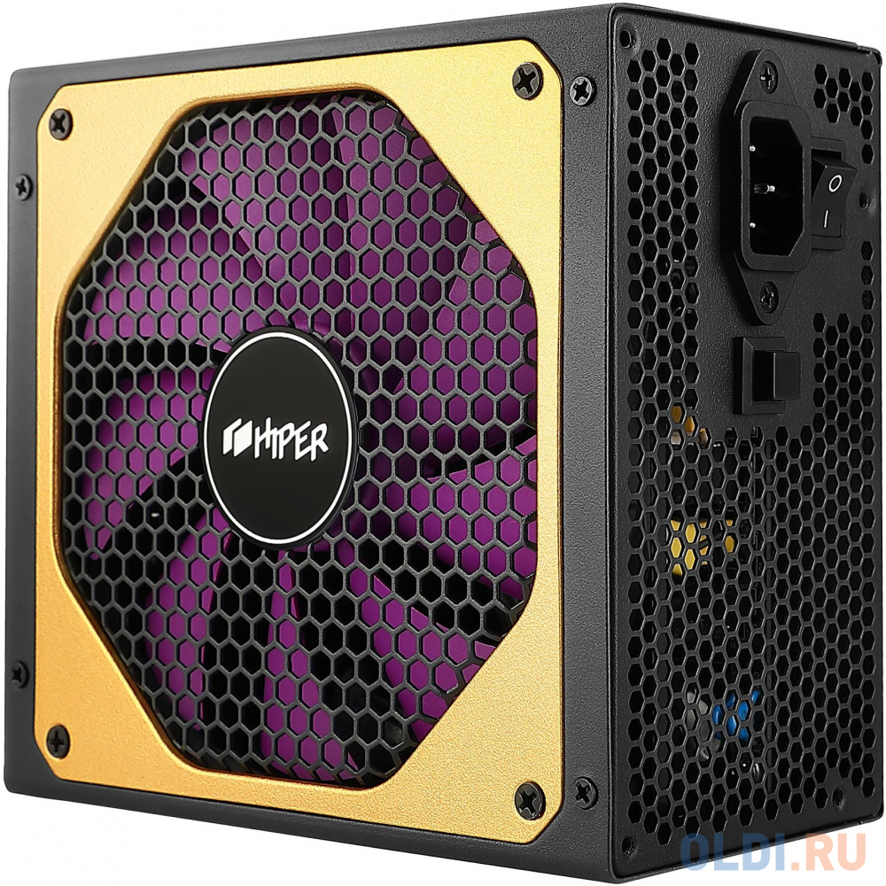 блок питания для ПК 1100 Ватт/ PSU HIPER HPG-1100FM (1000W 80+Gold, 14cm Fan, 220V input, Efficiency 90%, Modular, Black) BOX фото