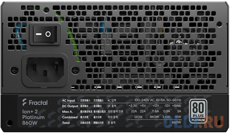 Блок питания Fractal Design Ion+ 2 860 Вт Блок питания Fractal Design Ion+ 2 860 Вт фото