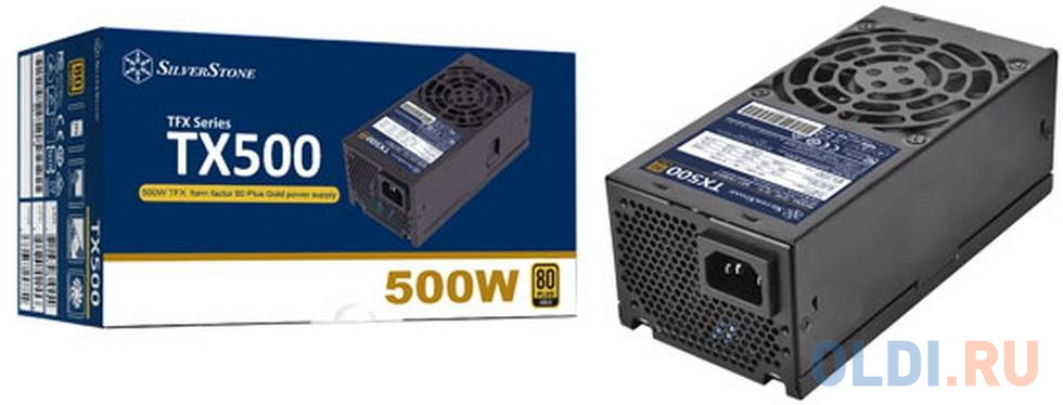 SST-TX500-G V1.0 500W, TFX, 80 PLUS Gold, 80mm FAN 18dBA, RTL  (810454) {8}
