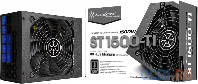 SST-ST1500-TI v2.0 Strider Titanium Series, 1500W 80 Plus Titanium ATX PC Power Supply, Low Noise 135mm, 100% modular (square type, thick cable), RTL SST-ST1500-TI v2.0 Strider Titanium Series, 1500W 80 Plus Titanium ATX PC Power Supply, Low Noise 135mm, 100% modular (square type, thick cable), RTL фото