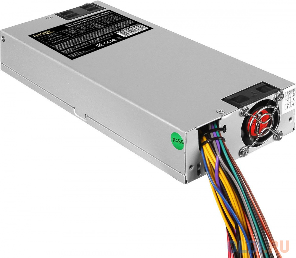 Серверный БП 1000W ExeGate ServerPRO-1U-1000ADS (1U, APFC, КПД 85% (80 PLUS Bronze), 2x4cm fans, 24pin, 2x(4+4)pin, 4xSATA, 3xIDE)