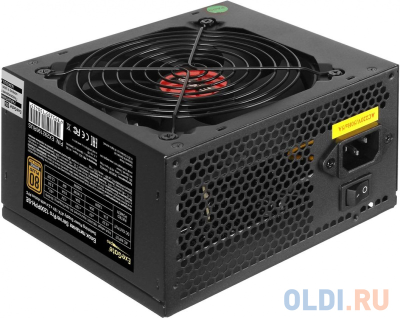 Серверный БП 1200W ExeGate ServerPRO 80 PLUS® Bronze 1200PPH-SE (ATX, for 3U+ cases, APFC, КПД 89% (80 PLUS Bronze), 12cm fan, 24pin, 2x(4+4)p, 6xPCI- фото