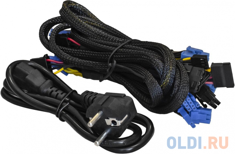 Exegate EX220362RUS-S Блок питания 700PPX RTL, ATX, SC, black, APFC,14cm,24p+(4+4)p, PCI-E, 5*SATA, 4*IDE, FDD + кабель 220V с защитой от выдергивания фото