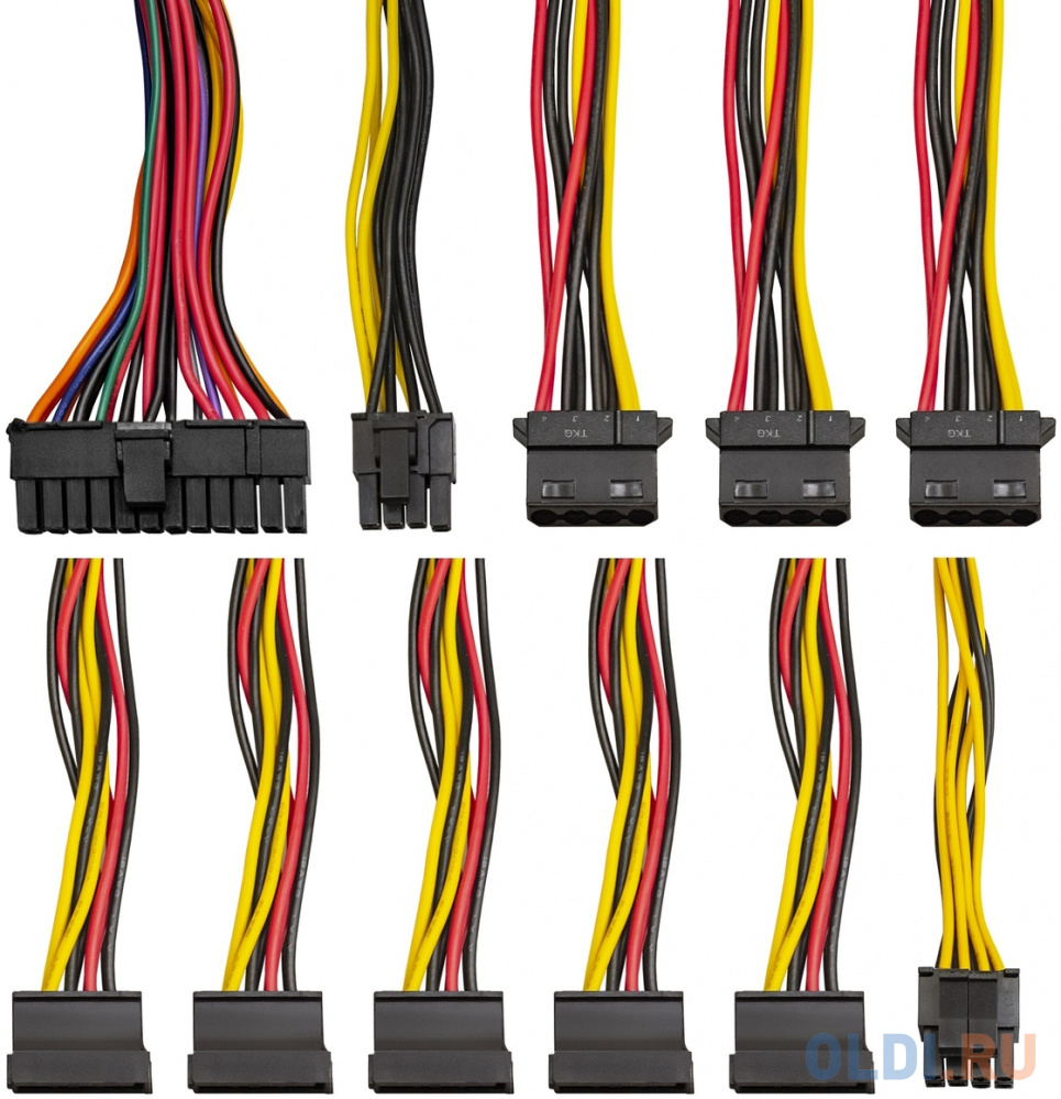 Блок питания 400W ExeGate 400PPE (ATX, APFC, PC, КПД 80% (80 PLUS), 12cm fan, 24pin, 4pin, PCIe, 5xSATA, 3xIDE, FDD, black, кабель 220V в комплекте) фото