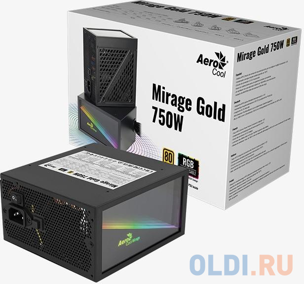 Блок питания Aerocool Mirage Gold 750 Вт фото