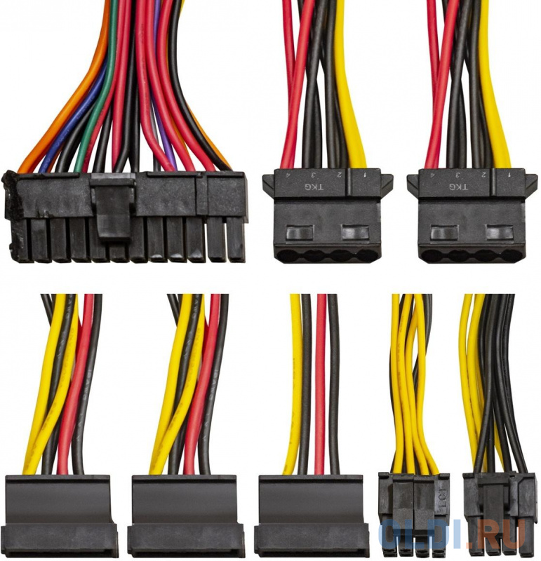 Блок питания 200W ExeGate F200AS (Flex ATX, for ITX case, APFC, КПД 80% (80 PLUS), 4cm fan, 24pin, 4+4pin, 3xSATA, 2xIDE) EX292229RUS - фото 5