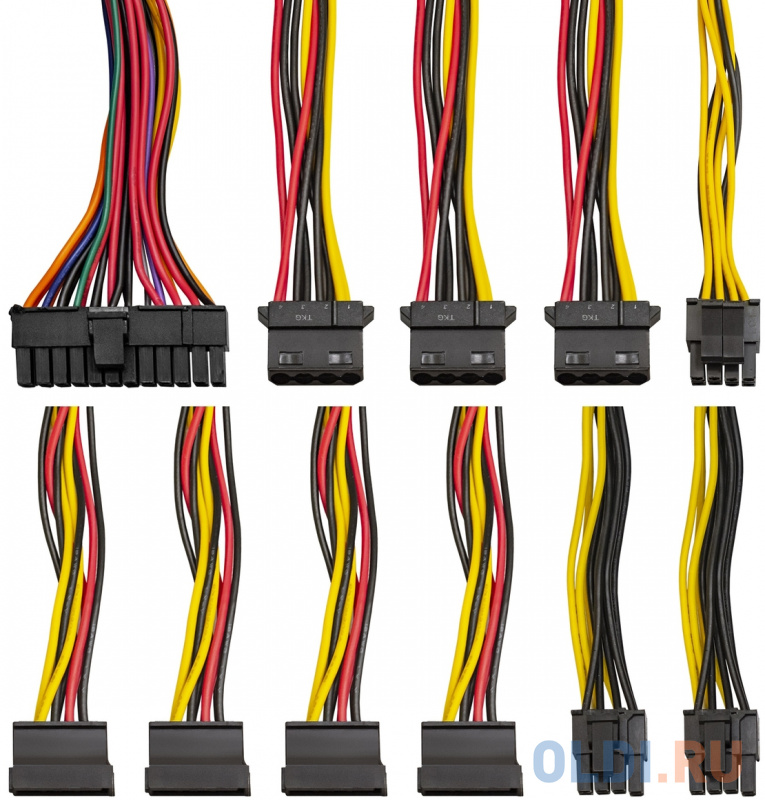 Блок питания 400W ExeGate 400PPX (ATX, APFC, SC, КПД 80% (80 PLUS), 14cm fan, 24pin, (4+4)pin, PCIe, 5xSATA, 4xIDE, FDD, кабель 220V с защитой от выде фото