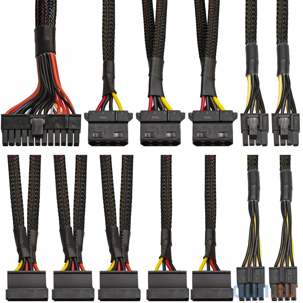 Блок питания 450W ExeGate 450NPX (ATX, PC, 12cm fan, 24pin, 4pin, PCIe, 3xSATA, 2xIDE, FDD, black, кабель 220V в комплекте) фото