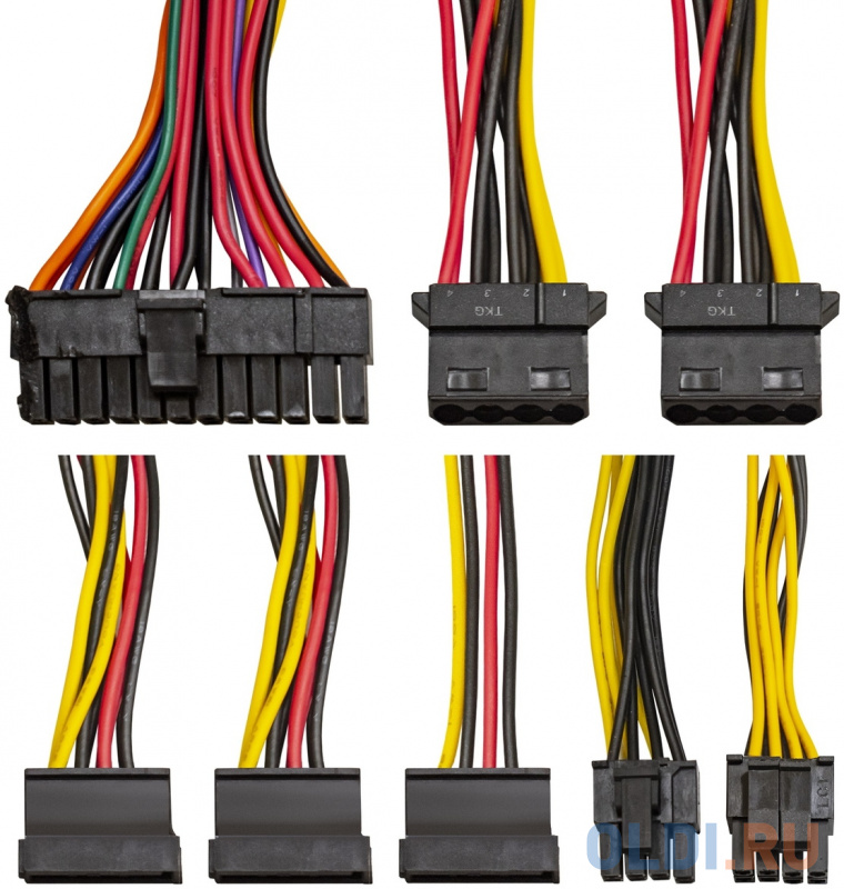 Блок питания 450W ExeGate UN450 (ATX, PC, 12cm fan, 24pin, 4pin, PCIe, 3xSATA, 2xIDE, FDD, кабель 220V в комплекте) фото