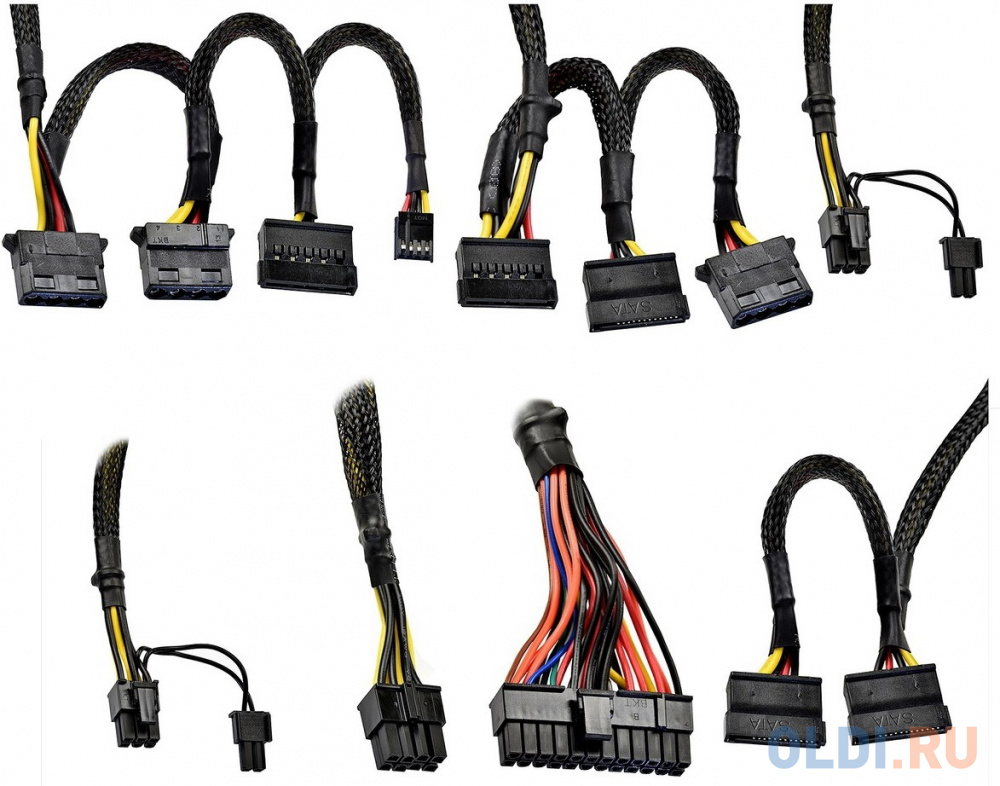 Блок питания 850W ExeGate 850PPX (ATX, APFC, SC, КПД 80% (80 PLUS), 14cm fan, 24pin, 2x(4+4)pin, PCIe, 5xSATA, 4xIDE, FDD, Cable Management, кабель 22 фото