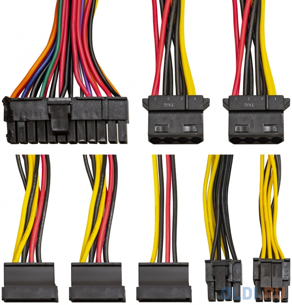 Блок питания 600W ExeGate CP600 (ATX, PC, 8cm fan, 24pin, (4+4)pin, PCI-E, 3xSATA, 2xIDE, кабель 220V в комплекте) фото