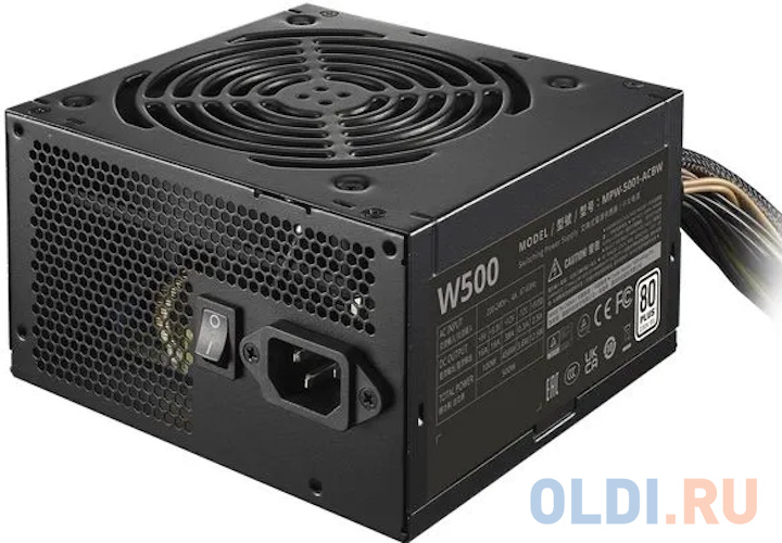 Блок питания 500 Ватт/ Power Supply Cooler Master Elite NEX W500, 500W, ATX, 120mm, 5xSATA, 2xPCI-E(6+2), 3xMolex, APFC, 80+white, Bulk w/EU cord Блок питания 500 Ватт/ Power Supply Cooler Master Elite NEX W500, 500W, ATX, 120mm, 5xSATA, 2xPCI-E(6+2), 3xMolex, APFC, 80+white, Bulk w/EU cord фото