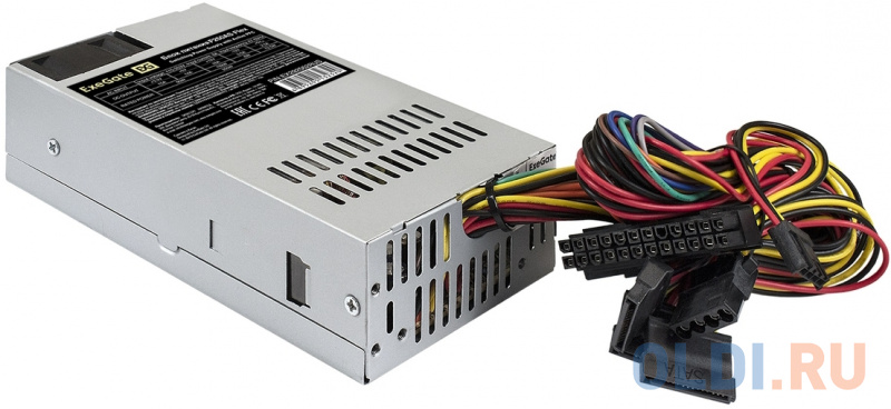 Блок питания 250W ExeGate F250AS (Flex ATX, for ITX case, APFC, КПД 80% (80 PLUS), 4cm fan, 24pin, (4+4)pin, PCI-E, 3xSATA, 2xIDE) фото