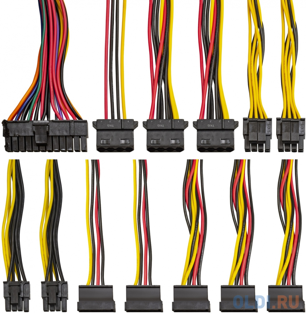 Блок питания 800W ExeGate XP800 (ATX, SC, 12cm fan, 24pin, 2x(4+4)pin, 2xPCI-E, 5xSATA, 3xIDE, black, кабель 220V с защитой от выдергивания) EX292167RUS-S - фото 4