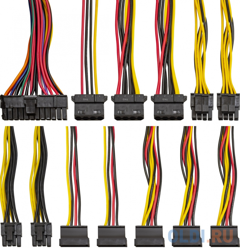 Блок питания 850W ExeGate XP850 (ATX, PC, 12cm fan, 24pin, 2x(4+4)pin, 2xPCI-E, 5xSATA, 3xIDE, black, кабель 220V в комплекте) фото