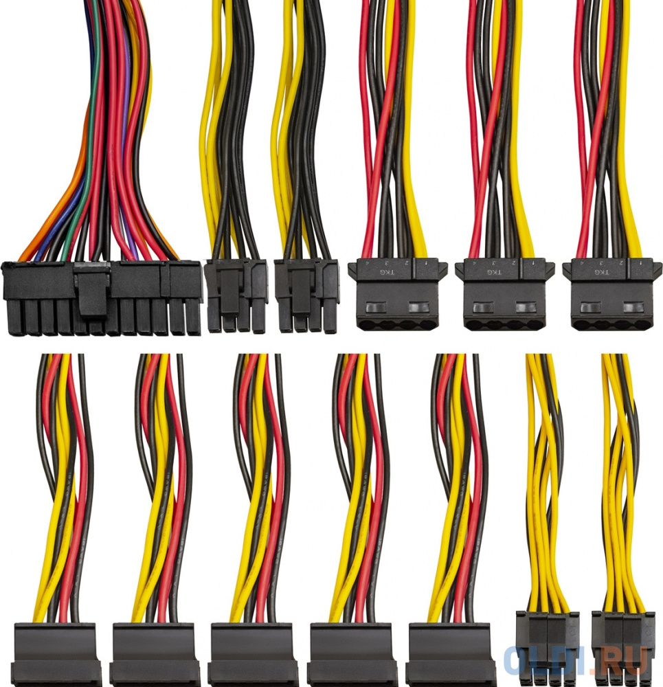 Блок питания 800W ExeGate 800NPX (ATX, PC, 12cm fan, 24pin, 2x(4+4)pin, PCI-E, 3xSATA, 2xIDE, black, кабель 220V в комплекте) EX292181RUS-PC - фото 4