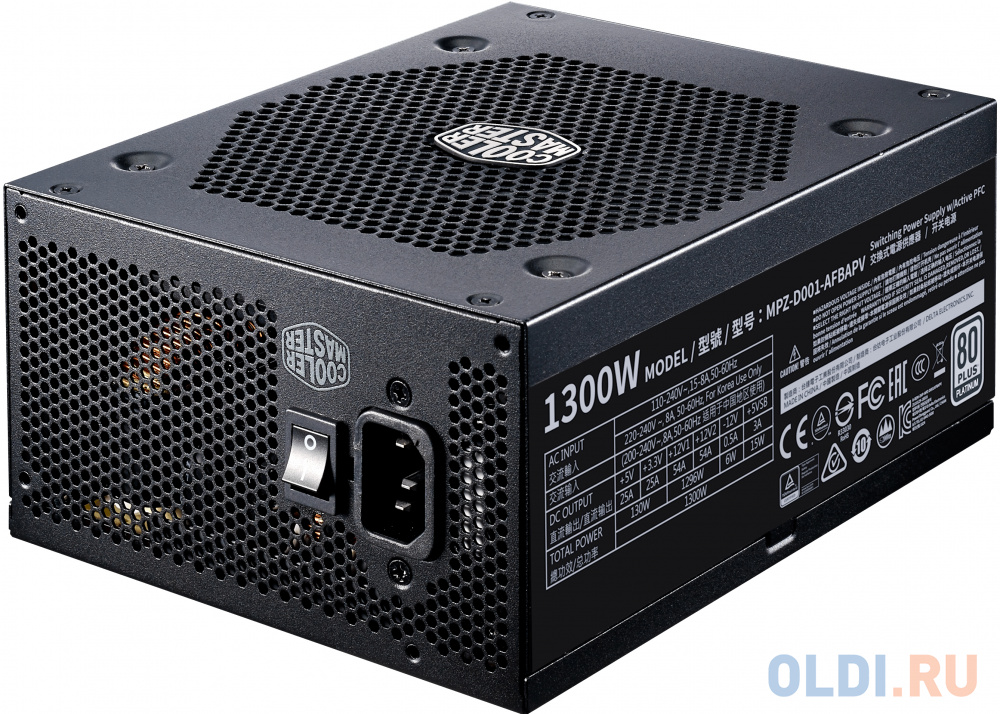 Блок питания Cooler Master ATX 1300W V1300 80+ platinum (24+8+4+4pin) APFC 140mm fan 16xSATA Cab Manag RTL sunlu 3d material rack support 1kg to 5kg 56mm to 140mm adjust the width arbitrarily suitable for printer beams and tabletops