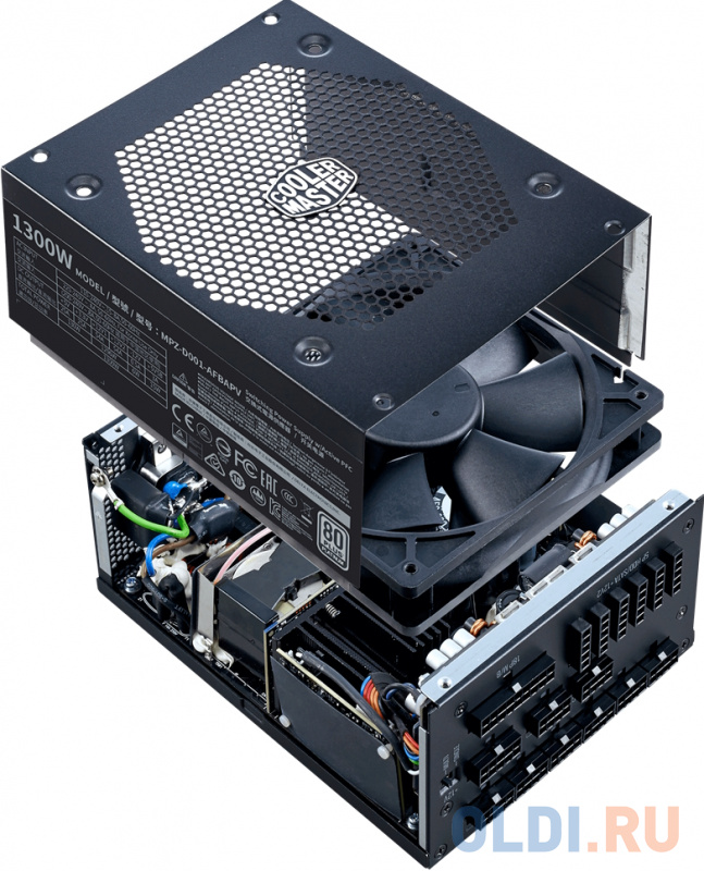 Блок питания Cooler Master ATX 1300W V1300 80+ platinum (24+8+4+4pin) APFC 140mm fan 16xSATA Cab Manag RTL Блок питания Cooler Master ATX 1300W V1300 80+ platinum (24+8+4+4pin) APFC 140mm fan 16xSATA Cab Manag RTL фото